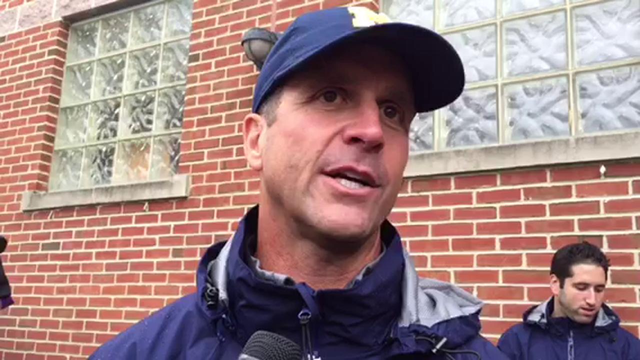 John Harbaugh enjoys sideline view of UM play-calling